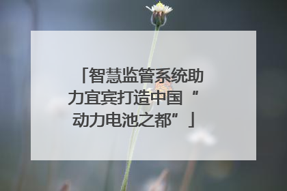 智慧监管系统助力宜宾打造中国“动力电池之都”