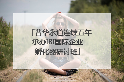 普华永道连续五年承办IBI国际企业孵化器研讨班