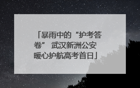 暴雨中的“护考答卷” 武汉新洲公安暖心护航高考首日