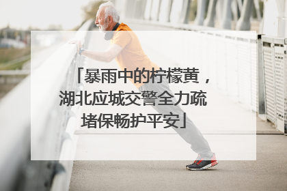 暴雨中的柠檬黄，湖北应城交警全力疏堵保畅护平安
