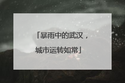 暴雨中的武汉，城市运转如常