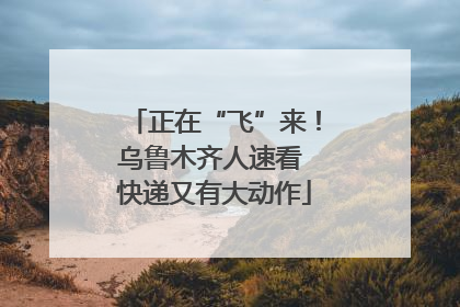 正在“飞”来！乌鲁木齐人速看 快递又有大动作