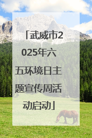 武威市2025年六五环境日主题宣传周活动启动