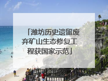 潍坊历史遗留废弃矿山生态修复工程获国家示范