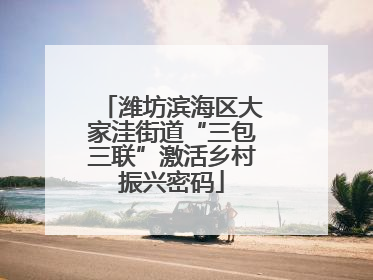 潍坊滨海区大家洼街道“三包三联”激活乡村振兴密码
