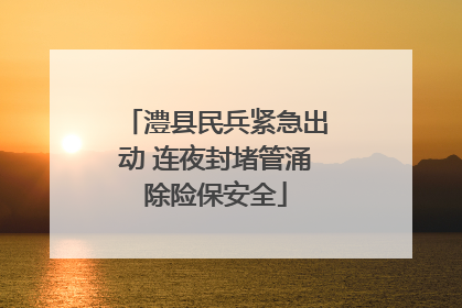 澧县民兵紧急出动 连夜封堵管涌除险保安全