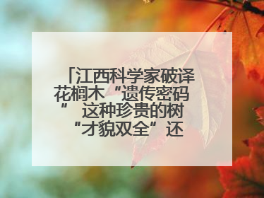 江西科学家破译花榈木“遗传密码” 这种珍贵的树 “才貌双全”还能抗“EMO”