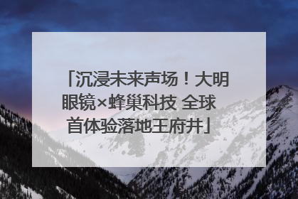 沉浸未来声场！大明眼镜×蜂巢科技 全球首体验落地王府井