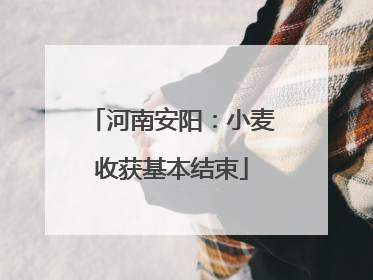 河南安阳：小麦收获基本结束