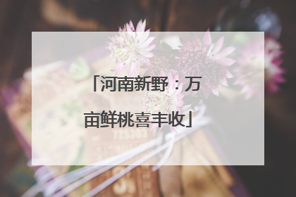 河南新野：万亩鲜桃喜丰收