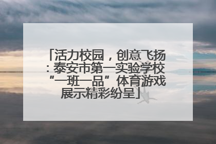 活力校园，创意飞扬：泰安市第一实验学校“一班一品”体育游戏展示精彩纷呈