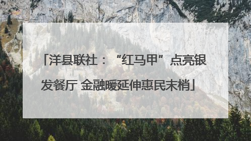 洋县联社：“红马甲”点亮银发餐厅 金融暖延伸惠民末梢