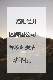 洛阳经开区跨国公司专场对接活动举行