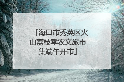 海口市秀英区火山荔枝季农文旅市集端午开市