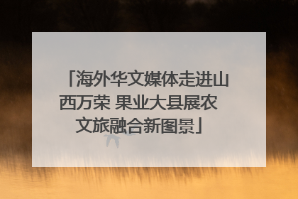 海外华文媒体走进山西万荣 果业大县展农文旅融合新图景