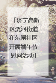 济宁高新区洸河街道在东闸社区开展端午节慰问活动
