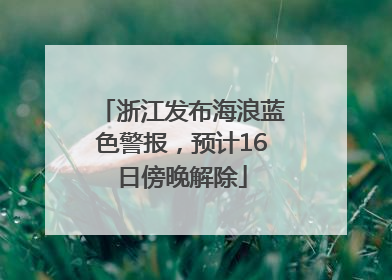 浙江发布海浪蓝色警报，预计16日傍晚解除