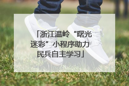 浙江温岭“曙光迷彩”小程序助力民兵自主学习