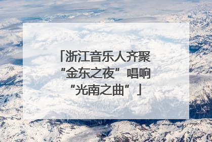 浙江音乐人齐聚“金东之夜”唱响“光南之曲”