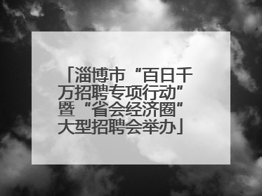 淄博市“百日千万招聘专项行动”暨“省会经济圈”大型招聘会举办