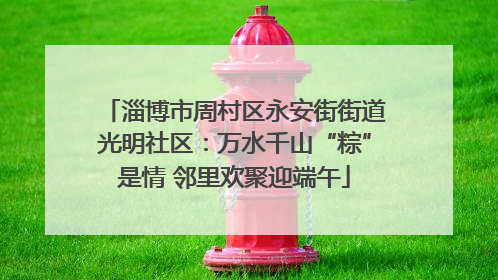 淄博市周村区永安街街道光明社区：万水千山“粽”是情 邻里欢聚迎端午