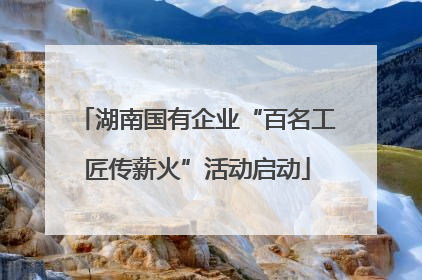 湖南国有企业“百名工匠传薪火”活动启动