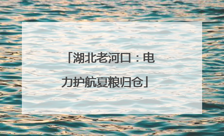 湖北老河口：电力护航夏粮归仓