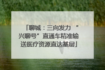 聊城：三向发力 “兴聊号”直通车精准输送医疗资源直达基层