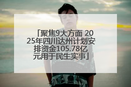 聚焦9大方面 2025年四川达州计划安排资金105.78亿元用于民生实事