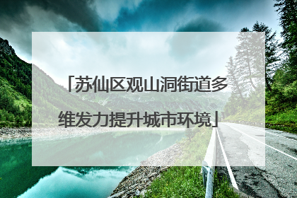 苏仙区观山洞街道多维发力提升城市环境