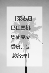 范志超已任国机集团党委委员、副总经理