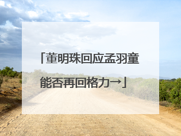 董明珠回应孟羽童能否再回格力→
