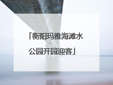 衡阳玛雅海滩水公园开园迎客