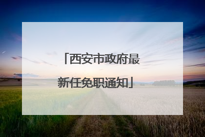 西安市政府最新任免职通知