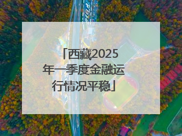 西藏2025年一季度金融运行情况平稳