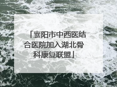 襄阳市中西医结合医院加入湖北骨科康复联盟