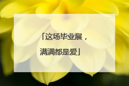 这场毕业展，满满都是爱