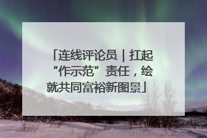 连线评论员｜扛起“作示范”责任，绘就共同富裕新图景