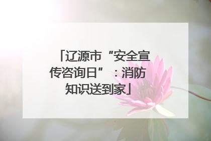 辽源市“安全宣传咨询日”：消防知识送到家