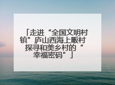走进“全国文明村镇”庐山西海上畈村 探寻和美乡村的“幸福密码”