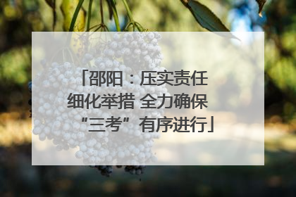 邵阳：压实责任 细化举措 全力确保“三考”有序进行