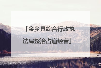金乡县综合行政执法局整治占道经营