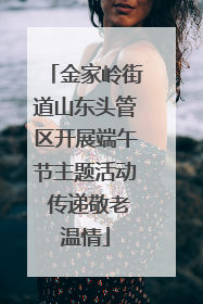 金家岭街道山东头管区开展端午节主题活动 传递敬老温情