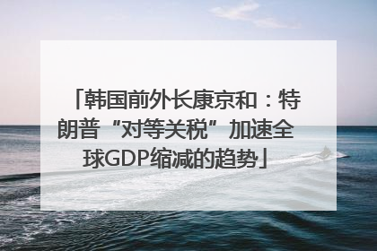 韩国前外长康京和：特朗普“对等关税”加速全球GDP缩减的趋势