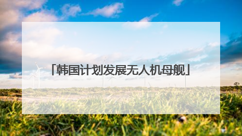 韩国计划发展无人机母舰