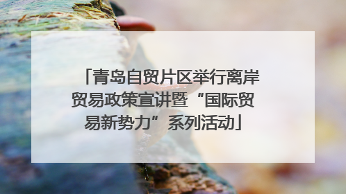 青岛自贸片区举行离岸贸易政策宣讲暨“国际贸易新势力”系列活动