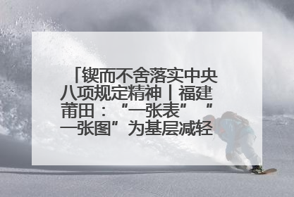 锲而不舍落实中央八项规定精神丨福建莆田：“一张表”“一张图”为基层减轻“数字负担”
