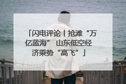闪电评论丨抢滩“万亿蓝海” 山东低空经济乘势“高飞”