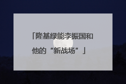 隆基绿能李振国和他的“新战场”