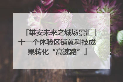 雄安未来之城场景汇丨十一个体验区铺就科技成果转化“高速路”
